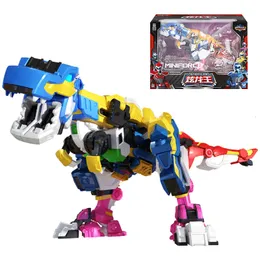Action Toy Figures Mini Force Super Dino Power 5 in 1 Cooperation Robot Form Transformation 2 Action Figures Mech Deformation Mini Commando Kid Toy 230627
