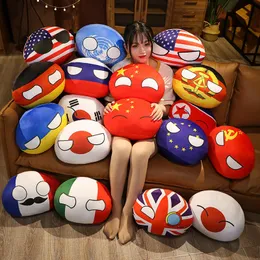 Plush Dolls 10-50cm Country Ball Toys Plush Polandball Hand Warmer Pillow Countryball USSR USA FRANCE RUSSIA UK JAPAN GERMANY ITALY Decor 230627