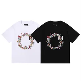 mężczyźni tshirts designerskie ubrania T-koszulka nerkowca kwiat pentagram graficzna Tassel Letters Oversized Fit T-shirt Eagle Smudged gwałtownie wózka