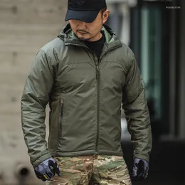 Jaktjackor Taktisk jacka Vinterfast varma militära kläder Ultralätt vattentätt huva foder utomhus sport vindbrytare kappa