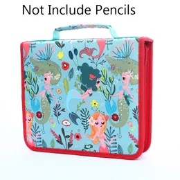 Väskor 120/168/216 Holes School Diy Pencil Case Luxury Pencilcase Profession Pen Box For Kids Art Bag Storo Storage Bag Pouch Puch Penalties