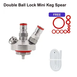 Bar Tools Mini Keg Growler Double Ball Lock Spear with 50cm Silicone Hose Food Grade 30 psi Compatible 23645810L mini keg 230627