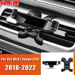 메르세데스 벤츠 GLE W167 쿠페 C167 2018-2022 자동차 휴대 전화 홀더 에어 벤트 마운트 브래킷 중력 브래킷 스탠드 액세서리