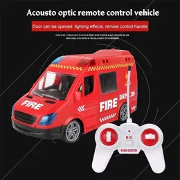 Electric/RC Car Rc Ambulance Toys For Kids Vehicle Model Remote Control Commercial Vehicle Fire Engine Special Police Car Baby Gift Children Toy LJ2012255W Z230628