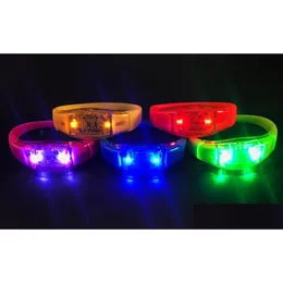 Otros suministros para fiestas festivas Night Run Led Glowing Bracelet - Pulsera intermitente activada por sonido para y Sports Drop Delivery Home Dhcp2