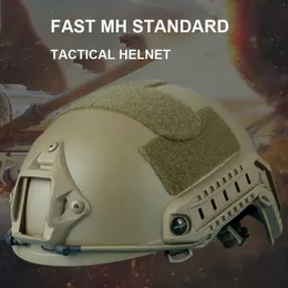 Тактические шлемы Новый БЫСТРЫЙ шлем Airsoft MH Safety Riot Тактические шлемы ABS Sport Outdoor Tactical Helmet CS Wargame Battle Army Protective GearHKD230628