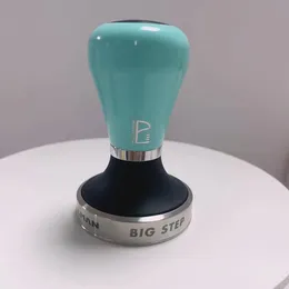 Tampers Regulowany głębokość stali nierdzewnej Froce Kawa Tampers Big Ste Ste Barista Narzędzia 58,5 mm kawy Espresso Hammer 230627