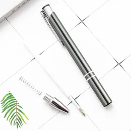 أقلام 100pcs نص مخصصة للمعادن ربة القلم الجملة الإعلانية الإعلانية هدية القلم الطالب الجائزة الإبداعية قلم الهلام