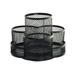 Holders Desk Organizer Pencil Pen Holder Metal Hollow Mesh Wire Organizador De Escritorio Lapices Office Desk Accessories No Rust