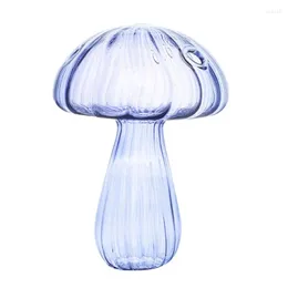 Vases Mushroom Shaped Flower Vase Home Plant Hydroponic Bottle Glass For Restaurant Dining Room Party Decoration