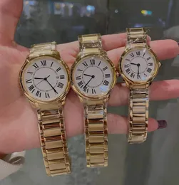 29mm 36mm 40mm Klassische Frauen Männer RONDE Uhr Paare Edelstahl Quarzuhren Römische Zahl Zifferblatt Armbanduhr kalender Uhr