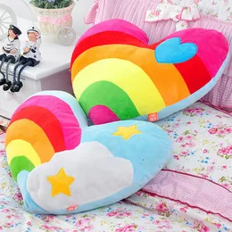 Cuscini peluche Cuscini Arcobaleno Cuore amorevole Nuvola Coppia a forma di cuore Cuscino soffice Cuscino morbido San Valentino Regalo di compleanno Tessuto liscio 230628