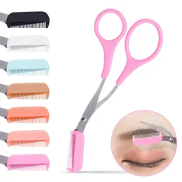 Clippers Trimmer Eyebrow Trimmer Scissor Beauty Products för kvinnliga sax med Comb Stainless Steel Makeup Tools 230627