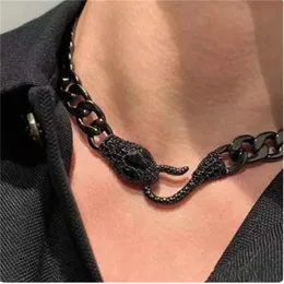 Creative Spirit Snake Choker Snake Choker Vintage Cuban Chain Snake Halsband Fashion Women Party Personlighetsmycken Punk Gift GC2198