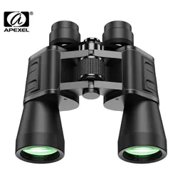 Telescope Binoculars Apexel 20x50 Binoculars Long Range HD HD kraftfull teskop stor utsikt Super Zoom BAK4 PRISM NS för fågelskådning på jakt resor HKD230627