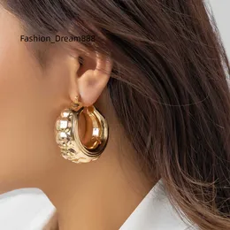 Shixin Punk Elegant Round Hoop örhängen för kvinnor Metal Geometriska cirkel Piercing örhängen 2023 Trending smycken tillbehör