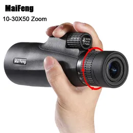 Telescope Binoculars MaiFeng 10-3050 Powerful Monocular Long Range Zoom Pocket Spotting Tescope Eyeglass For Hunting Camping Tourism Binoculars HKD230627