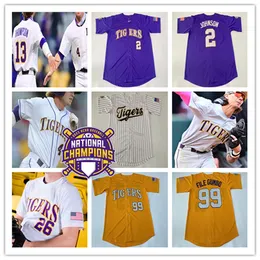 NCAA College Baseball Jersey Tygrysy Dylan Crews Alex Bregman DJ Lemahieu Hayden Travinski Cade Beloso Tre 'Morgan Jared Jones Braydenden Paul SKenes Gavin Dugas