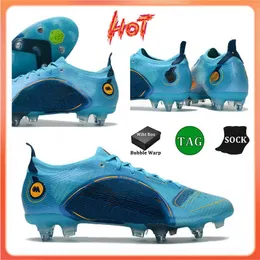 Scarpe da calcio Scarpe da calcio White Bonded Barely Green Yellow Pack Cleat Limited Edition Mbappe Cleats Zoom All Knitted Waterproof Youth GS Sports size 39-45 with SOCKS
