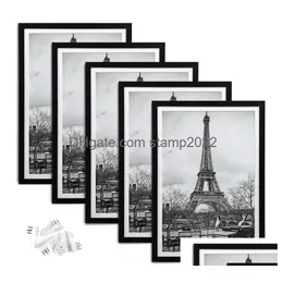 مجموعة إطارات الصور والقوالب في معرض الصور - أسود / أبيض 4 مقاسات تعرض صورك مع نمط قطرة التوصيل إلى المنزل والحديقة Ar Dhpwg