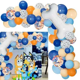 Другие товары для вечеринок 117 шт. Bluey Theme Birthday Party Supplies Воздушный шар Гирлянда Arch Set Latex Dog Bone Balloon Baby Shower Bluey Украшение на день рождения