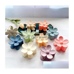 Hårklämmor Barrettes Candy Colors Flower Claws Frisörsverktyg för kvinnor Drop Delivery Jewely Hairjewelry DHMDX