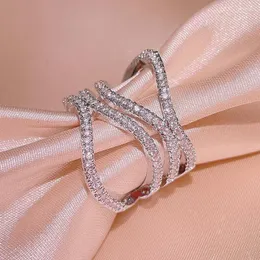 Cluster Anéis Chegada Requintada Irregular Oco Anel Largo Moda Feminina Retro Design Exclusivo Jóias Artesanais Presentes Casamento