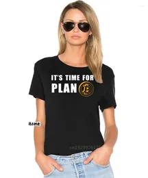 Kadın T Shirt Zaman Planı BTC Kripto Para Birimi Gömlek Kız Kısa Kollu T-Shirt Pamuk O-Boyun Rahat Kadın T-shirt Tees Tops