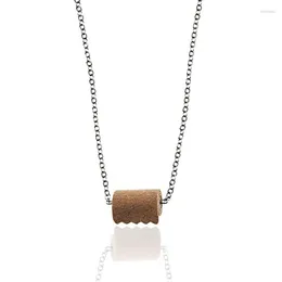 Pendant Necklaces Personality Toilet Roll Paper Charms Necklace 2023 Fashion Creative Jewelry Gift For Women Girls