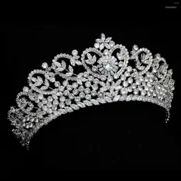 Haarspangen, Zirkonia, Tiaras und Kronen, Zirkon-Diadem für Bräute, Frauen, Festzug, Party, Abschlussball, Hochzeit, Zubehör, Brautschmuck