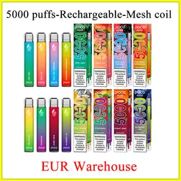 Poco Huge 5000 Züge elektronische Zigarette Einweg-Vape mit 950-mAh-E-Zigaretten-Akku und 15-ml-Kartuschenkapsel, lokales Lager, 10 Geschmacksrichtungen