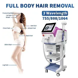 2023 New Portable Full Body Hair Removal Triple Wave Diode Laser 755nm 808nm 1064nm