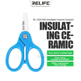 Forbici da ufficio RELIFE RL-102A MINI Forbici in ceramica isolate Manutenzione del telefono cellulare applicabile Tagliare il cavo della batteria Home Office Taglio del filo 230628