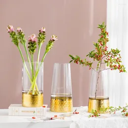 Vaser vardagsrum konstgjord torkad blomma arrangemang vas mjuk tv skåp matbord ingång ljus lyxdekorationer