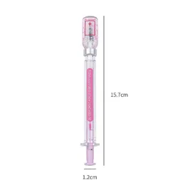 Pennor 60pieces Simulering Vaccin Spruta Gel Pen Kawaii Office Accessories Stationery Realistiska sprutan Formvattenpennor