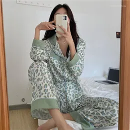 Kvinnors sömnkläder pyjamas uppsättning för kvinnor lyxiga söta satin pyjamas kvinna elegant långärmad byxa hemkläder damer set Lenceria 110