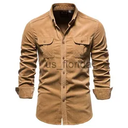 قمصان رجالية عادية جودة جديدة واحدة الصدر القطن قميص رجالي الأعمال عادية موضة الصلبة سروال قصير الرجال قمصان الخريف سليم قمصان J230628