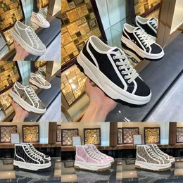 Designer sneakers fashion canvas shoes tennis Treck 1977 designer shoes high-top sneakers beige brown ladies high-end thick sole shoes