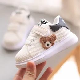 Düz ayakkabı İlkbahar Yaz Bebek Erkek Kız Panda Sneakers 1 3 Yıl Toddlers Moda Spor Ayakkabı Çocuk Nefes Örgü Kurulu Daireler Bebek 230628