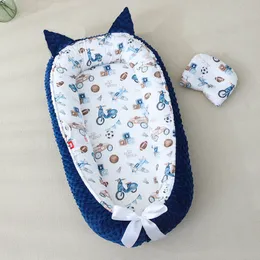 Almofada para berço portátil com nó para bebês com travesseiro ninho para dormir cama berço de viagem para berço infantil 0-24 meses 230628