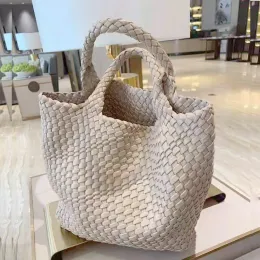 Moda dokuma tote çanta Kore versiyonu büyük kapasiteli bayanlar çantası plaj kova çanta