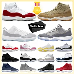 11 11s Basketball Shoes Cherry Cement Grey DMP Yellow Snakeskin Gamma Blue Bred Cool Grey Varsity Red Space Jam Concord Sneaker for Men and Women