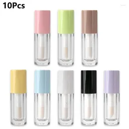 収納ボトル6ml 10pcsカラフルなキャップ付き透明なリップグロスチューブ