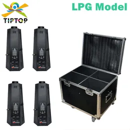 Freeshipping 4in1 Flight Case med 6 Angle Fire Machine One Head Stage Effect Flame Projector DMX512 Stage Flame Thrower Tiptop Stage Light