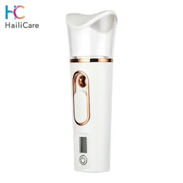 Ångare Mist Sprayer Handheld Nano Beauty Instrument Mini Hydrating Firidifier Skin Care LED Display Portable Nebulizer 230628