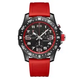 Orologio da uomo di lusso Giappone Quartz Endurance Pro Cronografo da polso Rosso Blu Gomma 1884 Orologi da uomo Vetro zaffiro Orologi da uomo Orologi da polso007