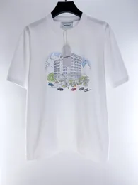 メンズラグジュアリーデザイナーシャツTシャツ男シャツTシャツトップウーマンティー30カラースタイルシティパターン半袖ヒップホップレディースカジュアルメン半袖カサブランカ