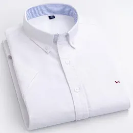 Camisas sociais masculinas verão casual slim fit moda manga curta Harmont 100 algodão bordado blusa Blaine 230629