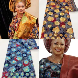 Abrigos 2023 tela de encaje nigeriano africano de alta calidad bordado tul vestido de fiesta de boda puro lentejuelas guipur para coser cuentas 5 yardas