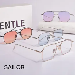 Solglasögon Gentle Pilot Glasses Frame Women Men Sun Sailor Recept med Origial och Case 230627